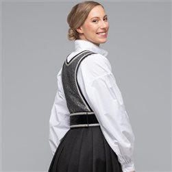 360 Alexandra grå med sort skjørt